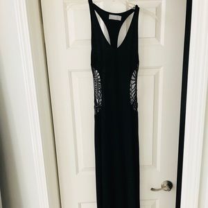 Black bohemian beach maxi dress